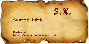 Svartz Márk névjegykártya